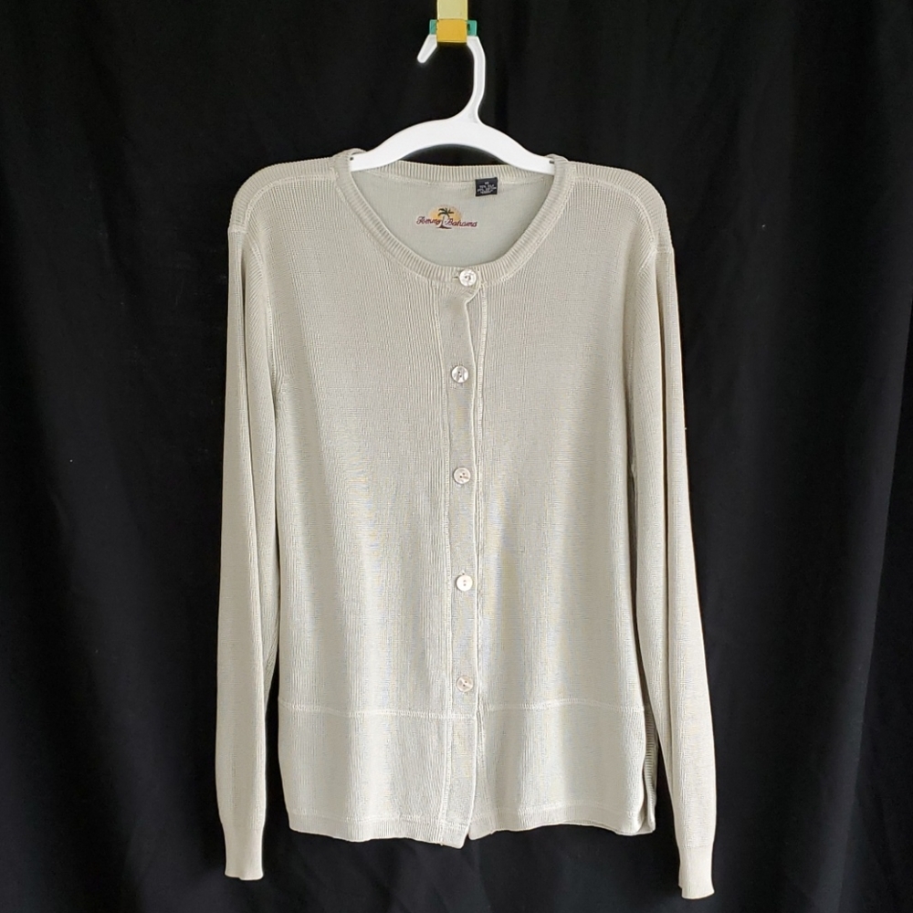 TOMMY BAHAMA BUTTON FRONT CARDIGAN SWEATER